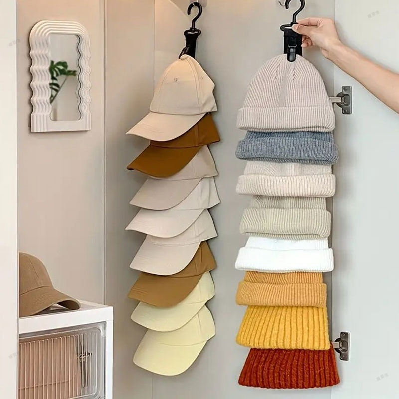 String Tension Clip - Display für Schranktüren und Schlafzimmer-Hutorganizer, Hut-Aufhänger,