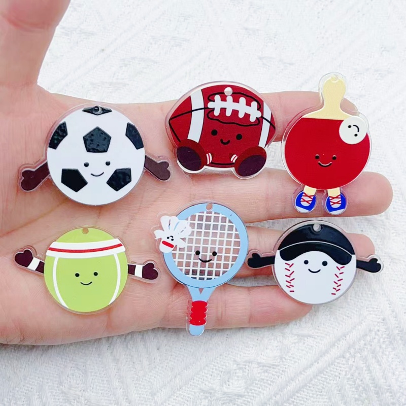Badminton Date - 10 Stück Acryl Rugby Fußball Badmintonschläger