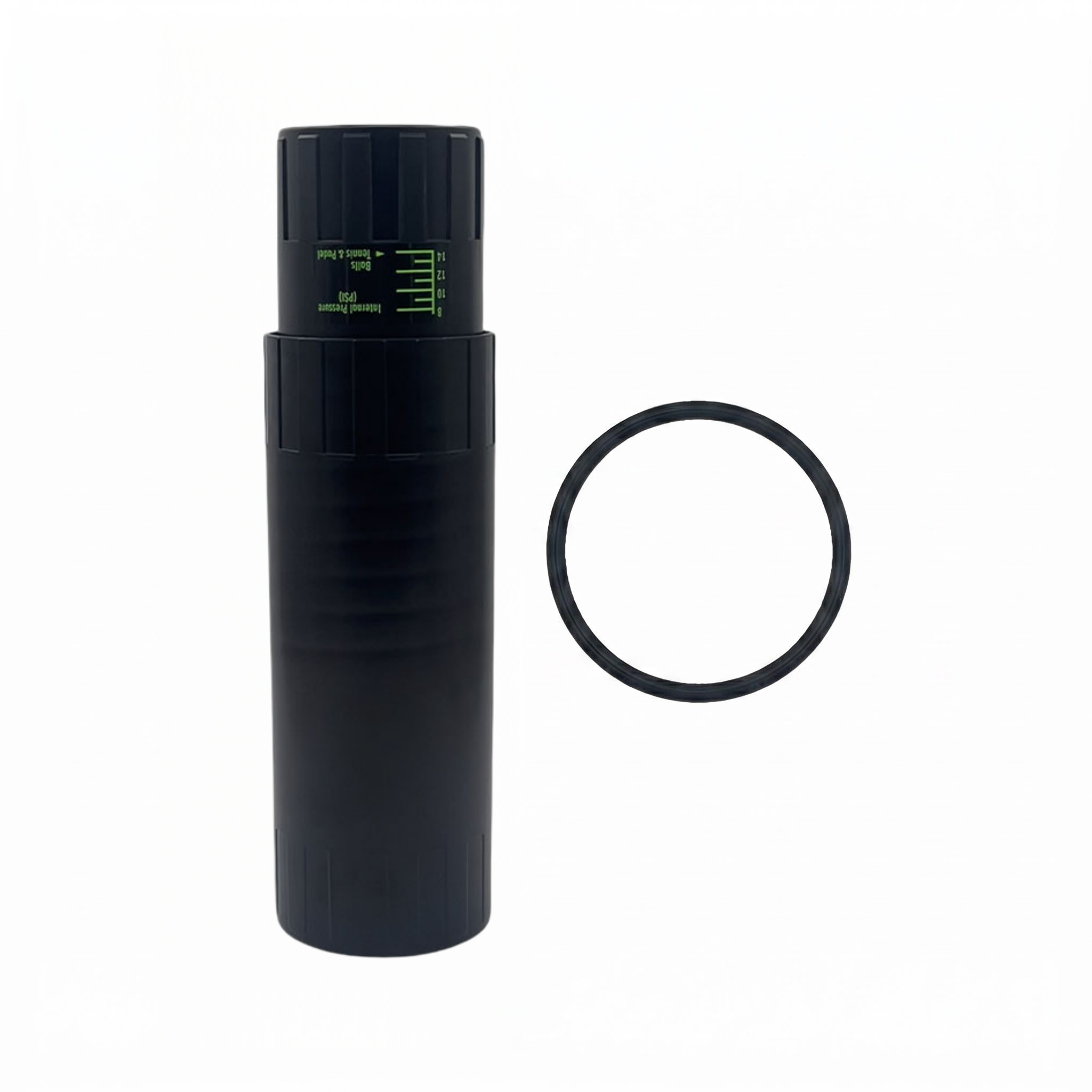 Badminton Yonex Nanoflare - Schwarzer 4-Ball-Tennisball-Druckbehälter mit Dual-Modus-Aufbewahrung, luftdichtem Silikon-O-Ring,