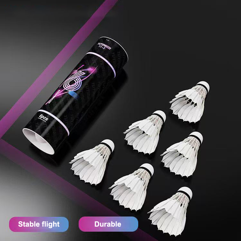 3/6 Stück weiße Gänsefeder-Bad – Badminton Shuttlecock Bewertung und Preis