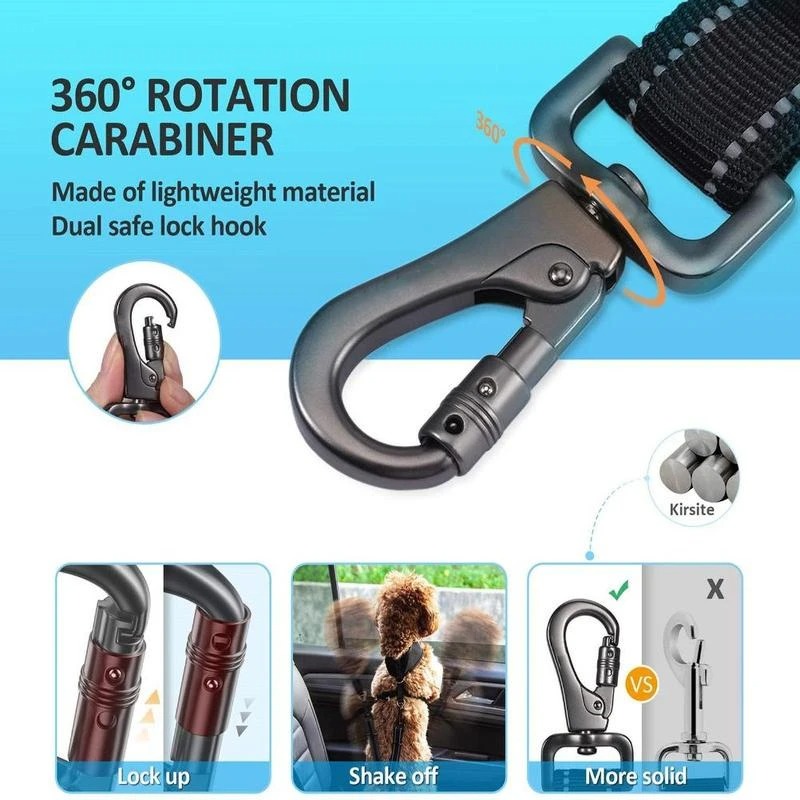 3-in-1-Autositzgurt für Hunde, – String Tension Clip Bewertung und Preis